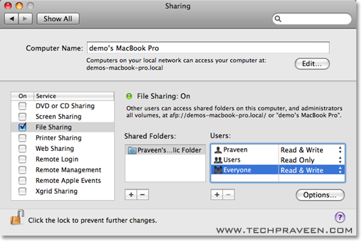 Navigate to File Sharing in Mac OS X How to Connect Mac with PC Using an Ethernet Cable