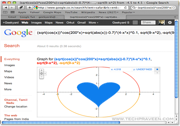 Draw Heart Shape in Google - Search Engine Fun